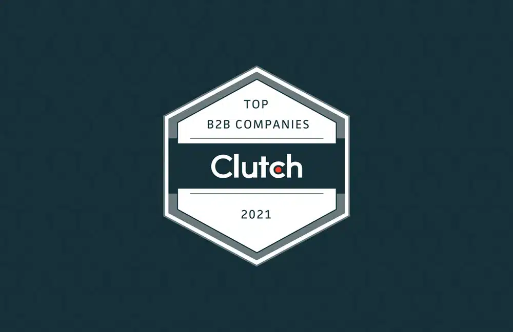 top b2b companies of 2021 badge from clutch