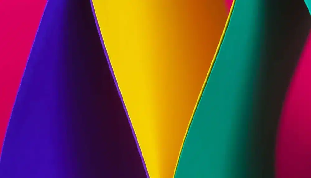abstract triangles of contrasting bright and dark colors