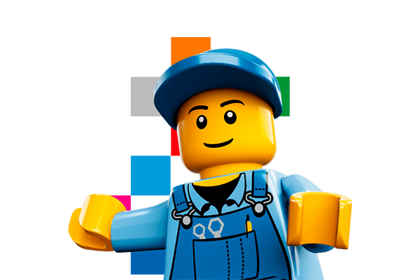 lego contractor character showing that hiring a freelance designer is like hiring a handyman for your website