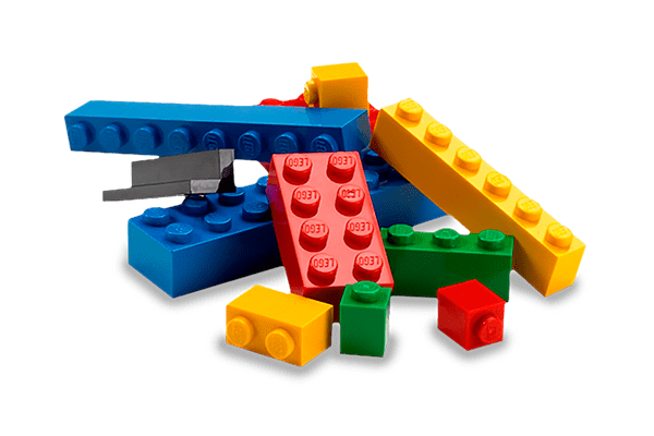 lego building blocks representing the lowest tier cost of building a website